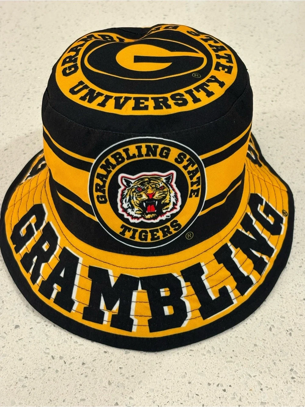 Grambling State University Bucket Hat GSU Tigers Black Gold New Without Tag